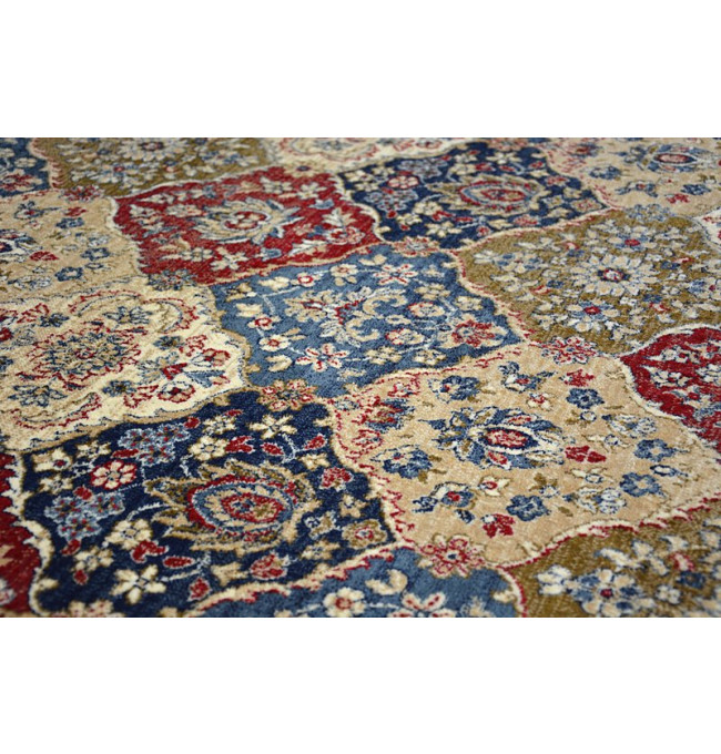 Koberec WINDSOR 22937 ROZETY FREDZLE tradiční tmavomodrý