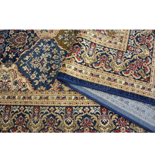 Koberec WINDSOR 22937 ROZETY FREDZLE tradiční tmavomodrý