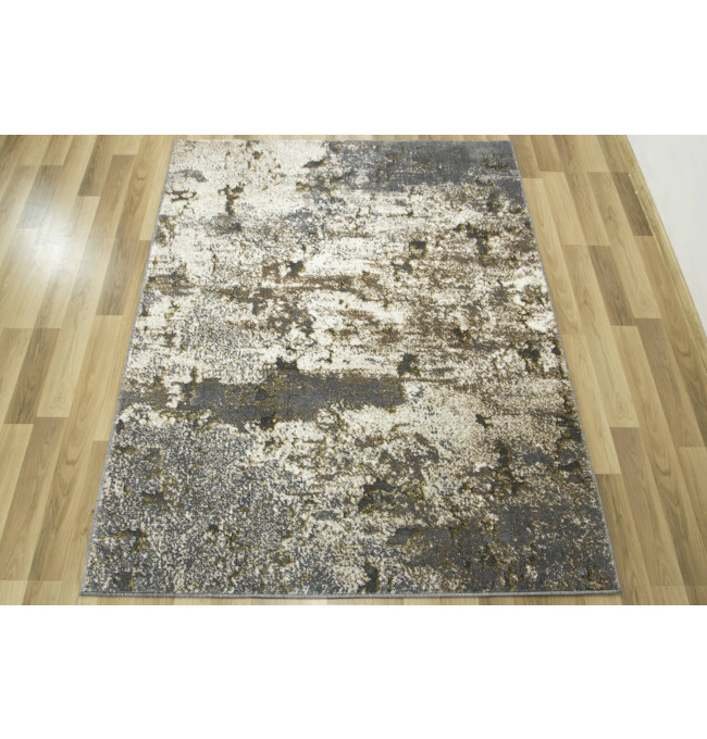 Koberec Zer Lux 7780A lesklý béžový / šedý / zlatý