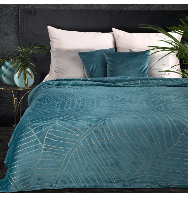 Deka LUNA 2 tyrkysová / zlatá