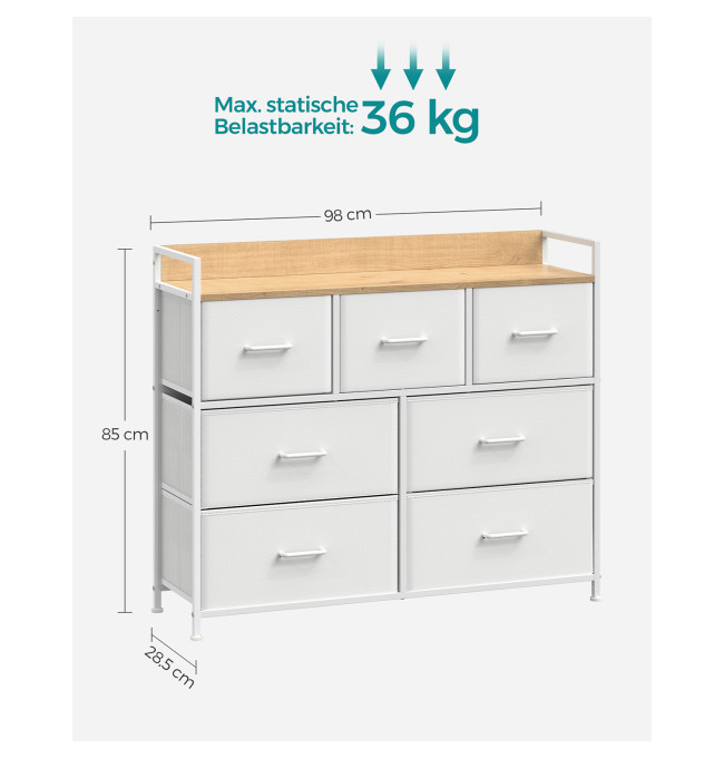 Komoda s látkovými zásuvkami LTS523W57