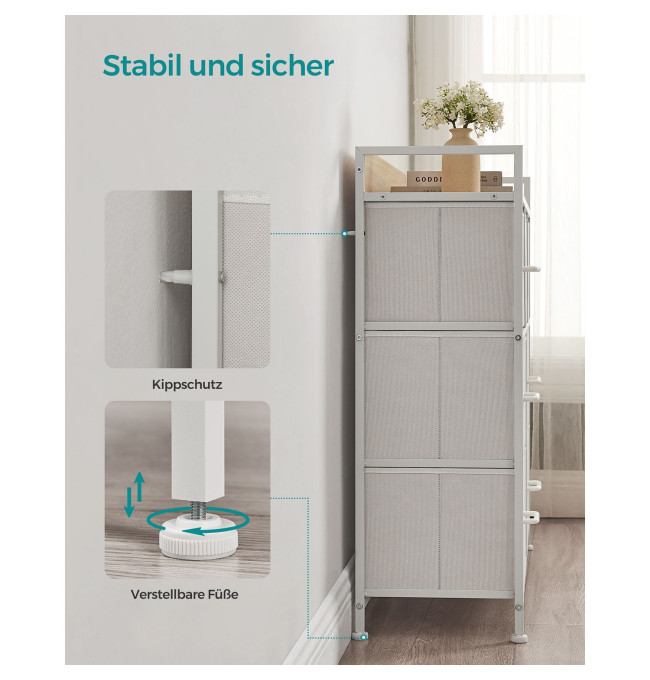 Komoda s látkovými zásuvkami LTS523W57