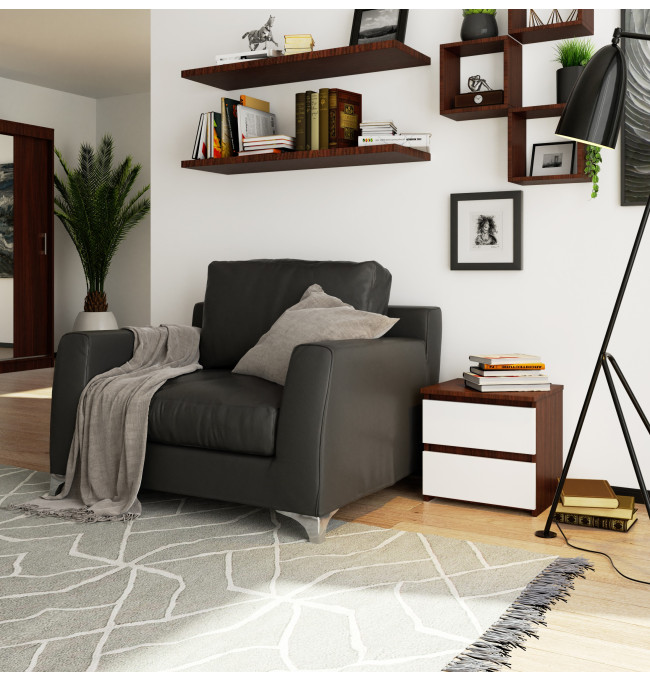 Noční stolek CL2 2SZ CLP wenge / bílý