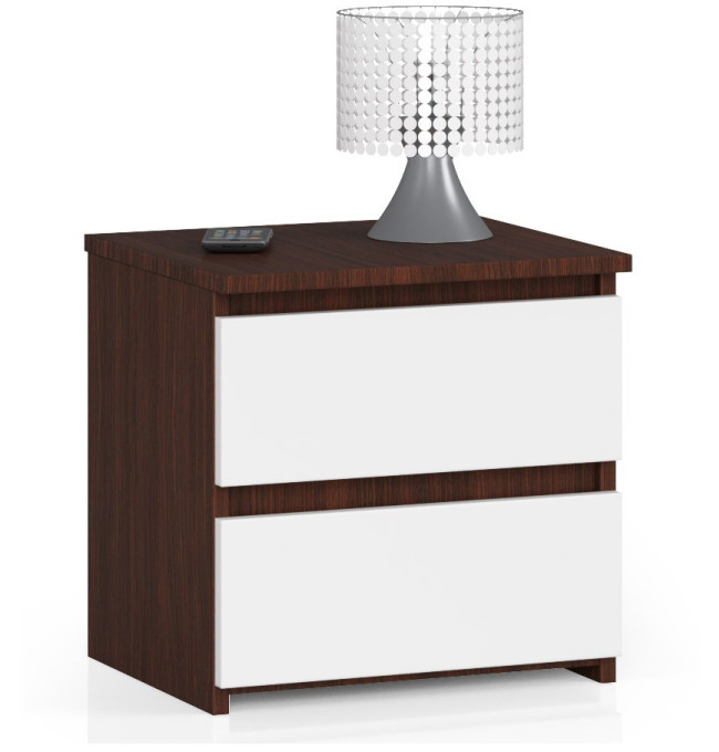 Noční stolek CL2 2SZ CLP wenge / bílý