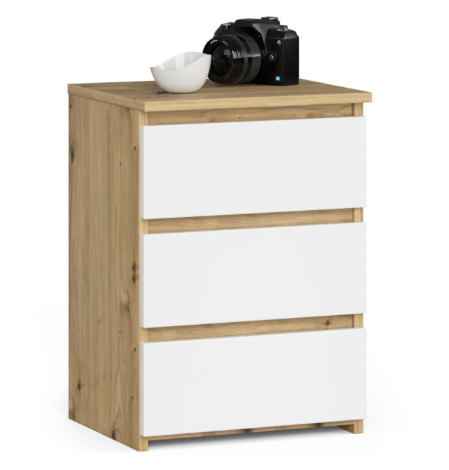 Noční stolek CL3/40 dub artisan / bílý