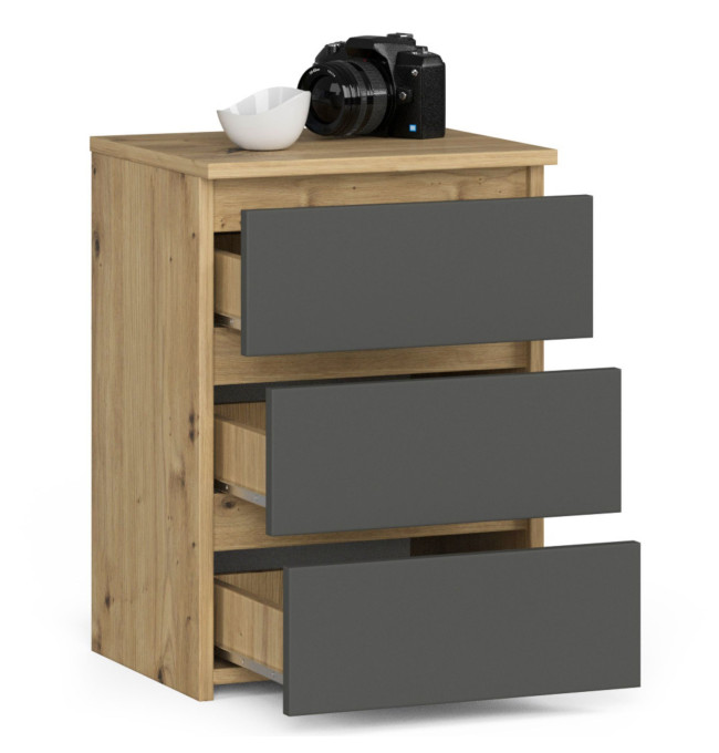 Noční stolek CL3/40 dub artisan / šedý