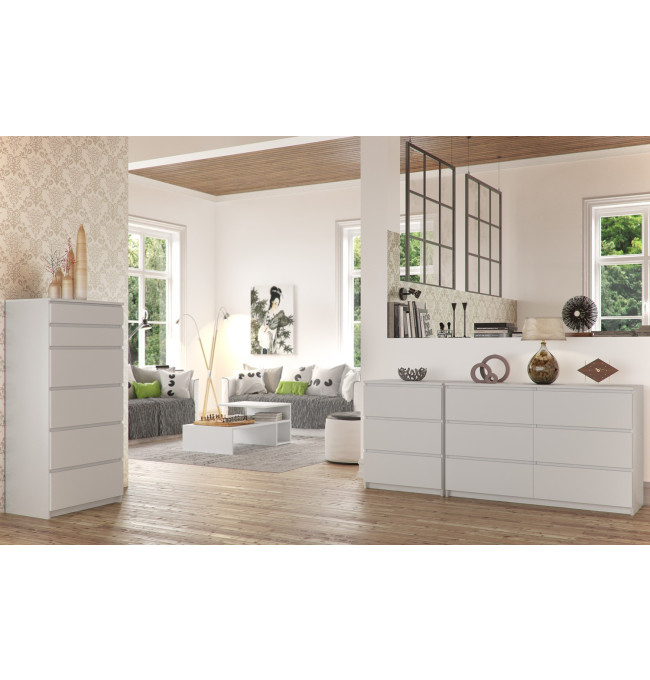 Komoda K120 6SZ CLP bílá