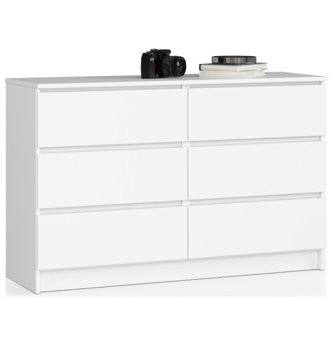 Komoda K120 6SZ CLP bílá