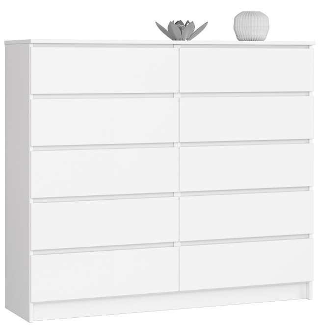 Komoda K140 10SZ CLP bílá