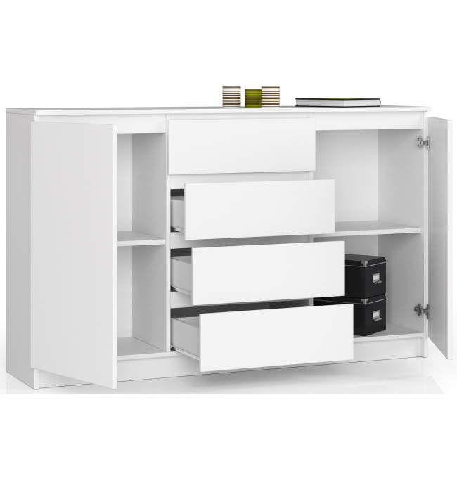 Komoda K160 2D 4SZ CLP bílá