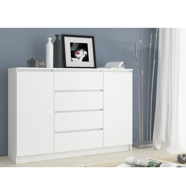Komoda K160 2D 4SZ CLP bílá
