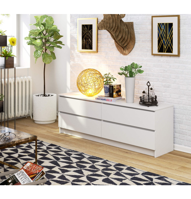 Komoda K160 4SZ CLP bílá