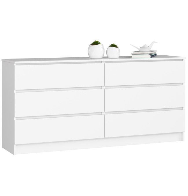 Komoda K160 6SZ CLP bílá