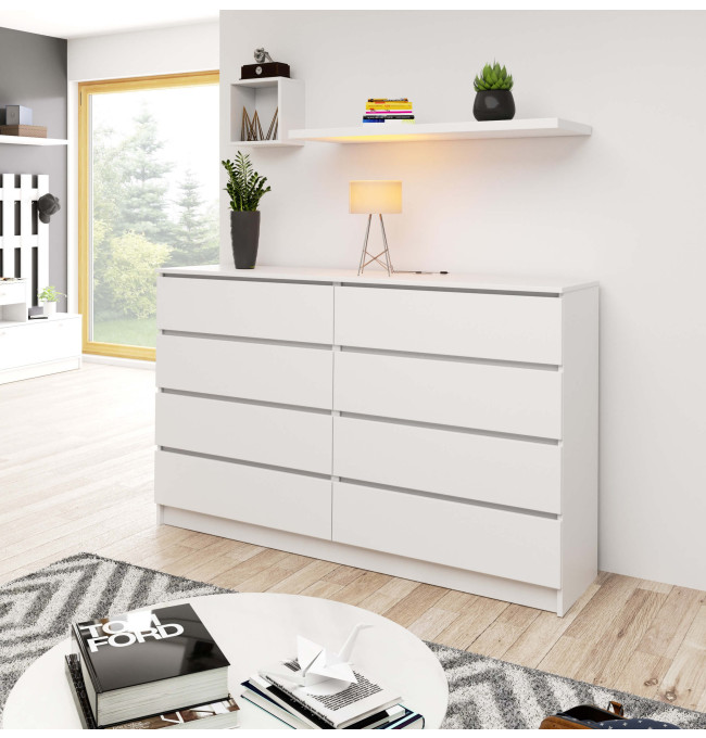 Komoda K160 8SZ CLP bílá