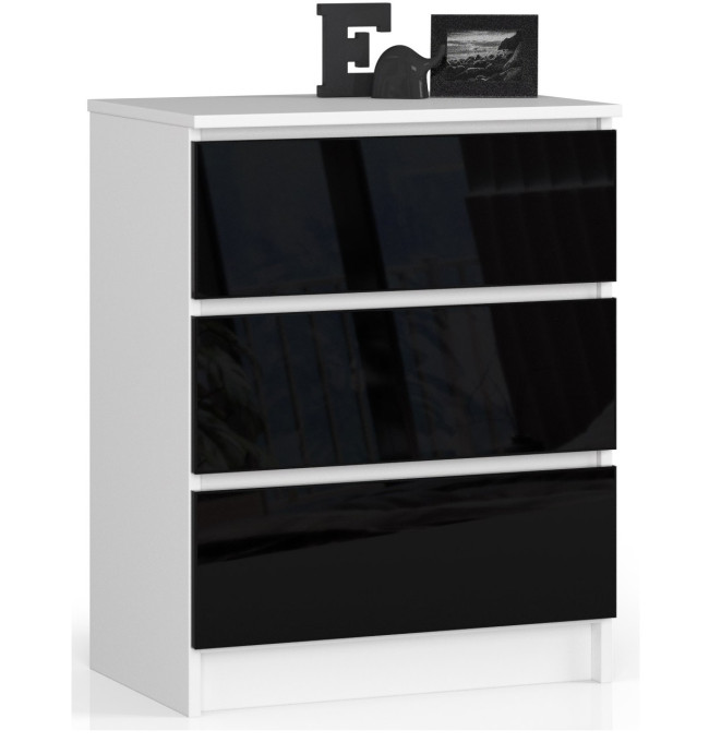 Komoda K60 3SZ CLP černá, lesk