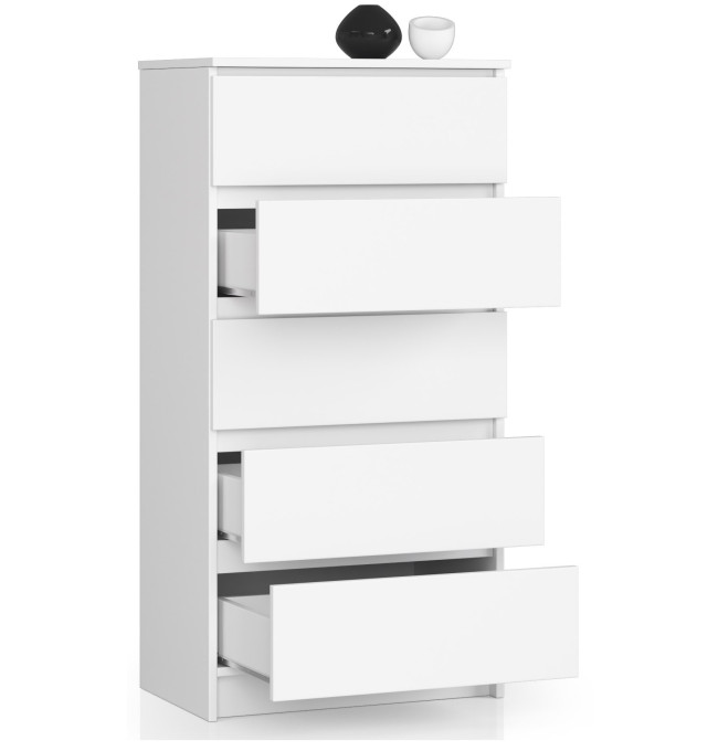 Komoda K60 5SZ CLP bílá