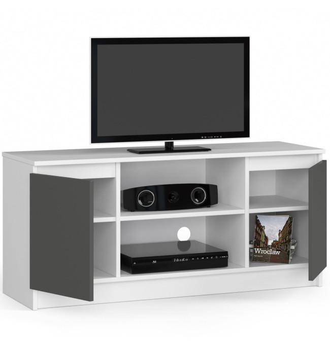Stolek pod TV RTV 120 2D 1P bílý / šedý