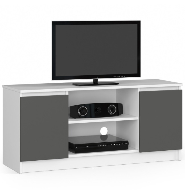 Stolek pod TV RTV 120 2D 1P bílý / šedý