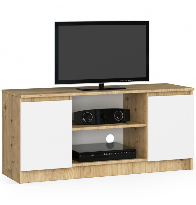 Stolek pod TV RTV 120 2D 1P dub artisan / bílý