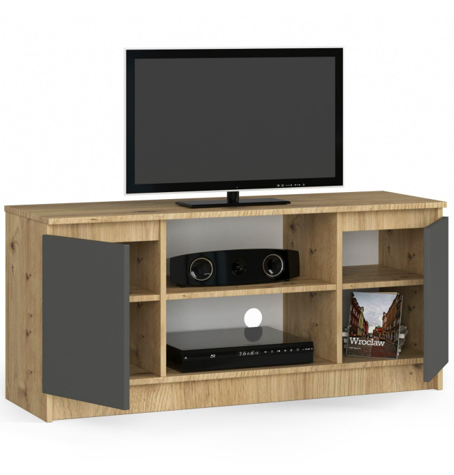 Stolek pod TV RTV 120 2D 1P dub artisan / šedý