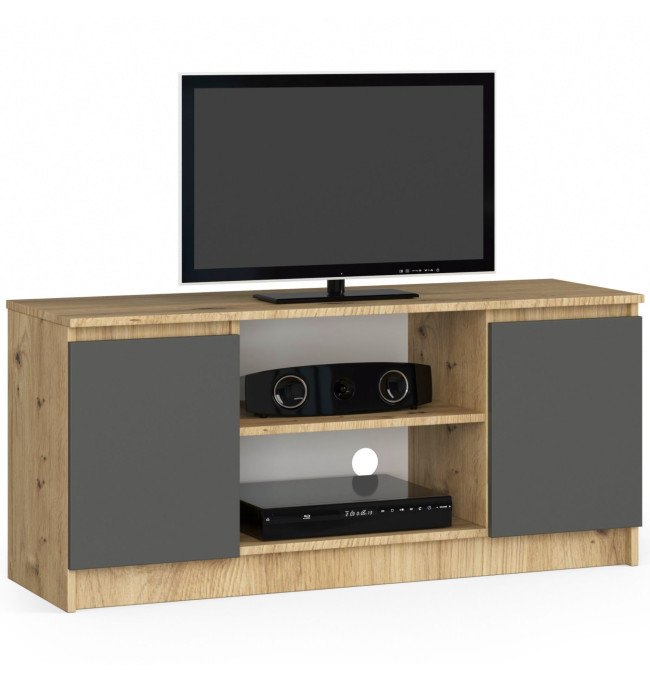 Stolek pod TV RTV 120 2D 1P dub artisan / šedý