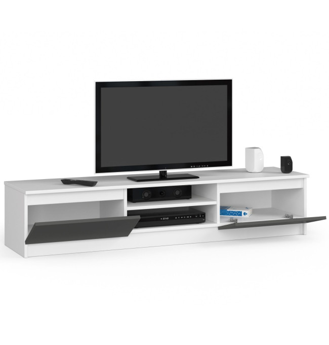 Stolek pod TV RTV K 160 CLP bílý / šedý