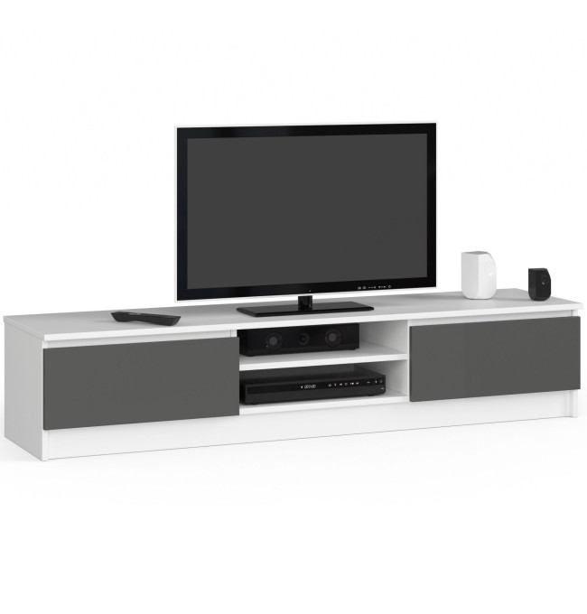 Stolek pod TV RTV K 160 CLP bílý / šedý
