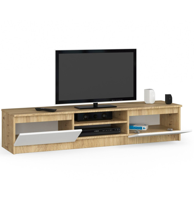 Stolek pod TV RTV K 160 CLP dub artisan / bílý