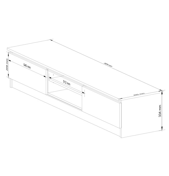 Stolek pod TV RTV K 160 CLP dub artisan / bílý