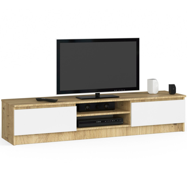 Stolek pod TV RTV K 160 CLP dub artisan / bílý