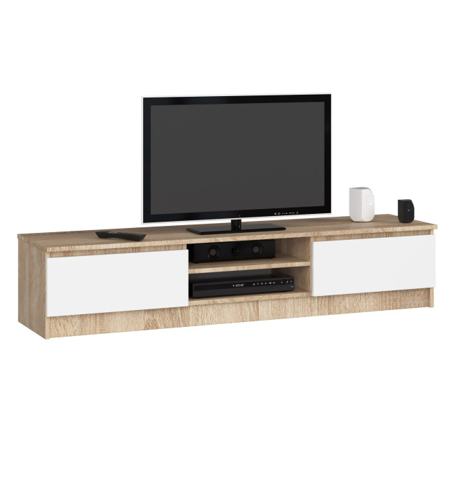 Stolek pod TV RTV K 160 CLP sonoma / bílý