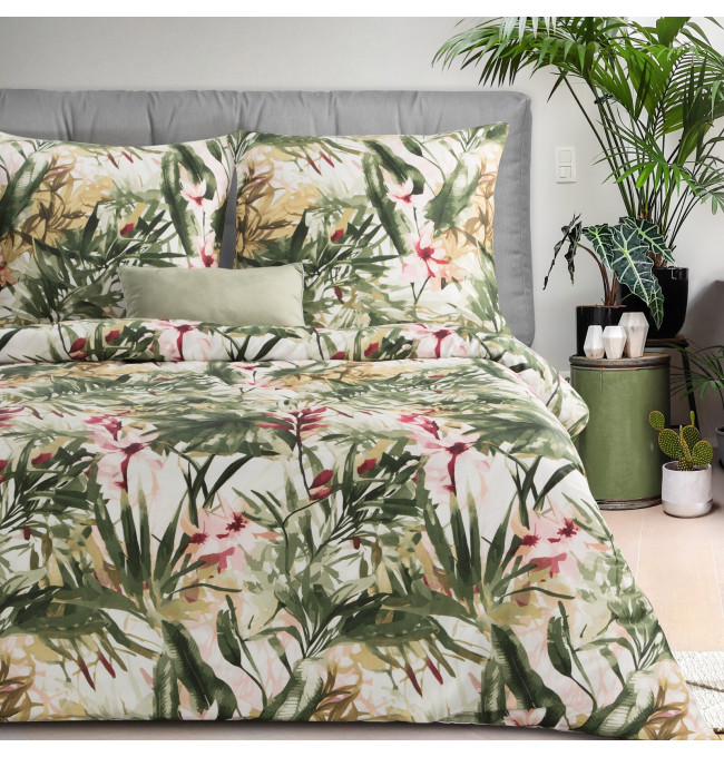 Ložní souprava SPRING 43 zelená / bílá