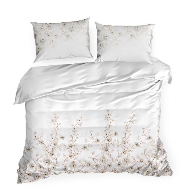 Ložní souprava SPRING 44 bílá / světle hnědá