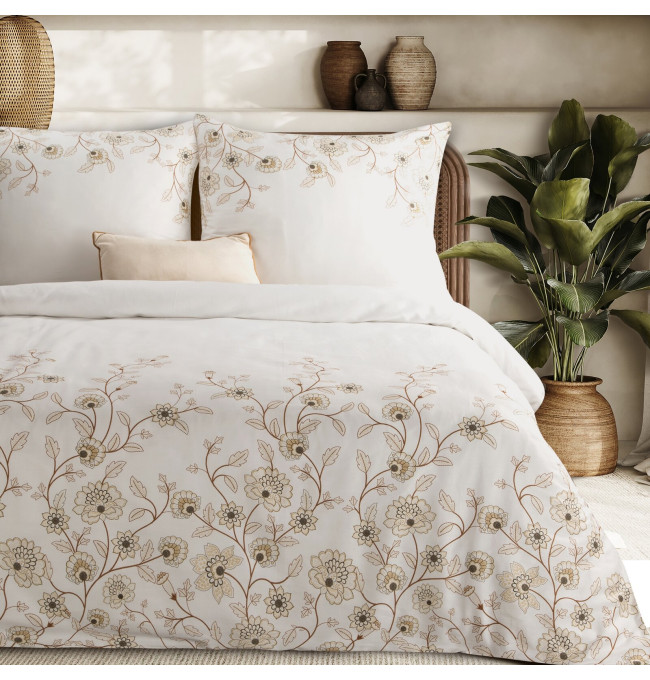 Ložní souprava SPRING 44 bílá / světle hnědá