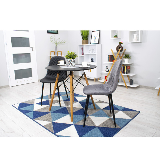 Set tří jídelních židlí COMO tmavě šedé (černé nohy) (3ks)