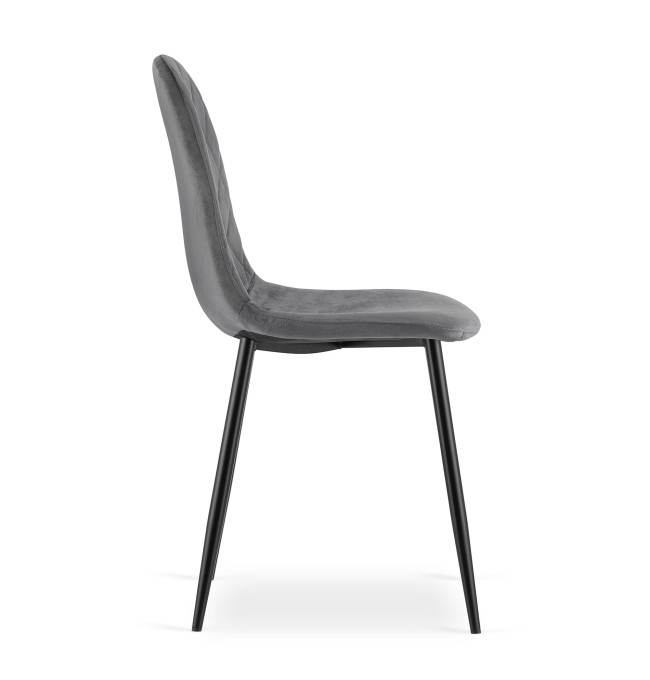 Set tří jídelních židlí COMO tmavě šedé (černé nohy) (3ks)