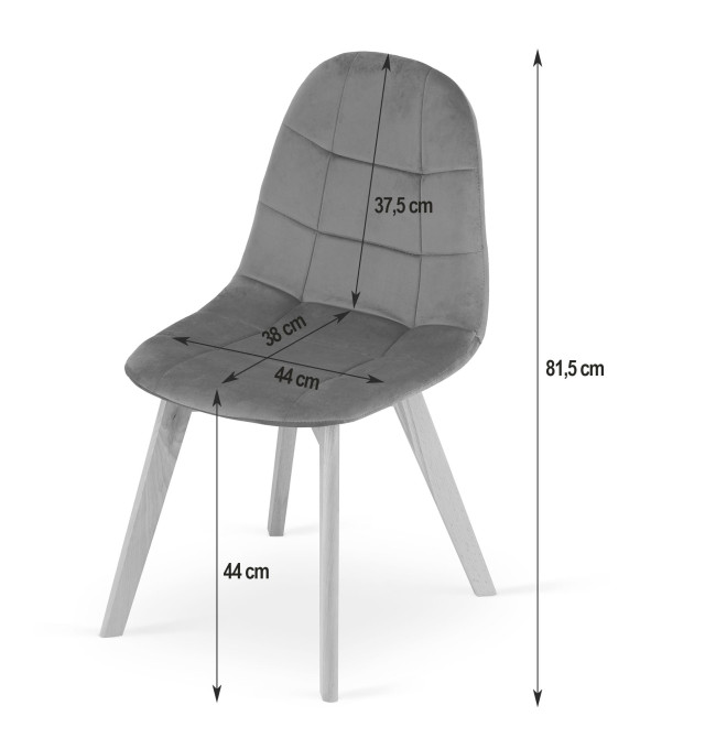 Jídelní židle BORA samet - černá