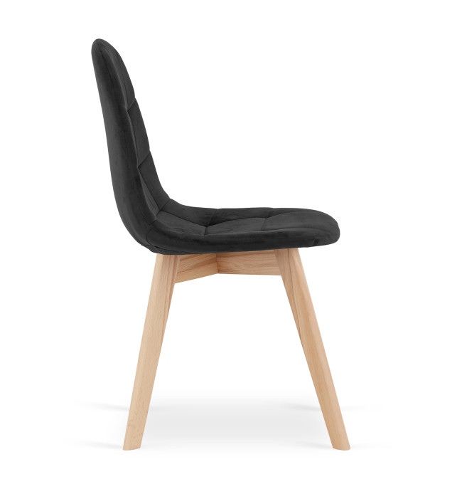 Jídelní židle BORA samet - černá