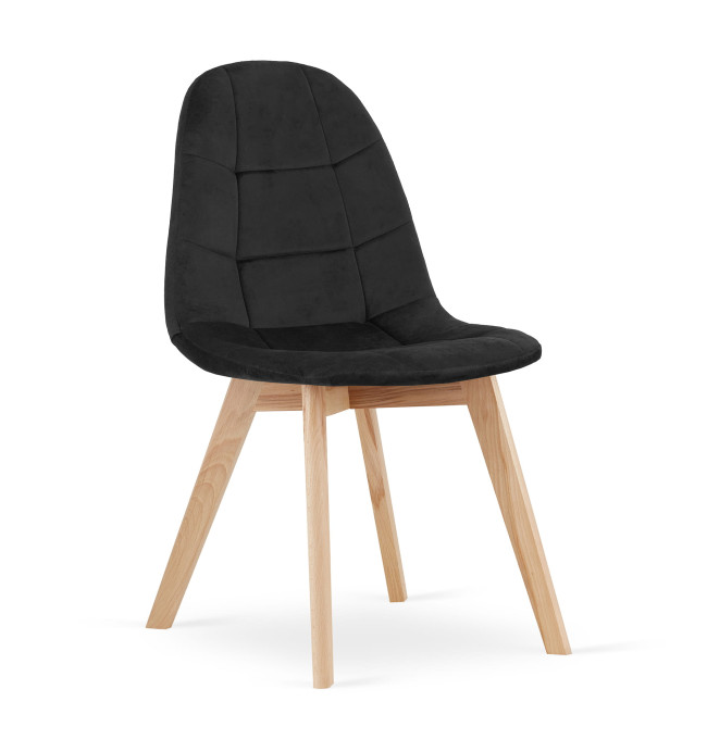 Jídelní židle BORA samet - černá