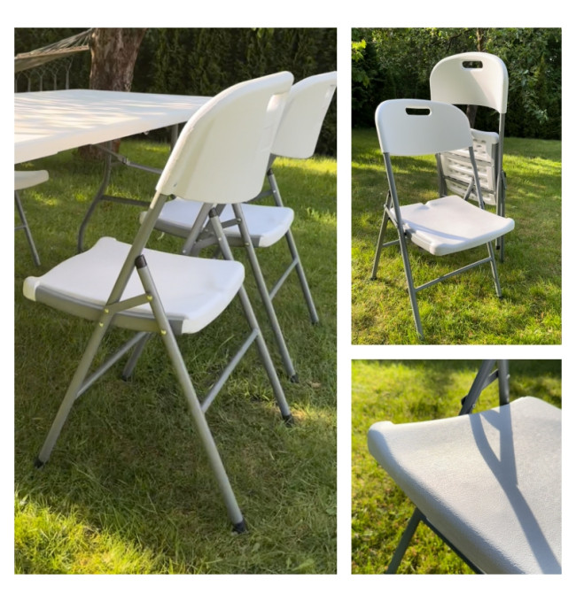 Rozkládací židle WHITE bílá