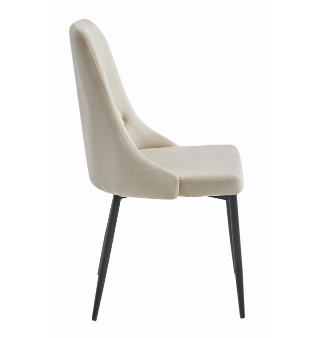 Set dvou jídelních židlí IMOLA sametové béžové (2ks)