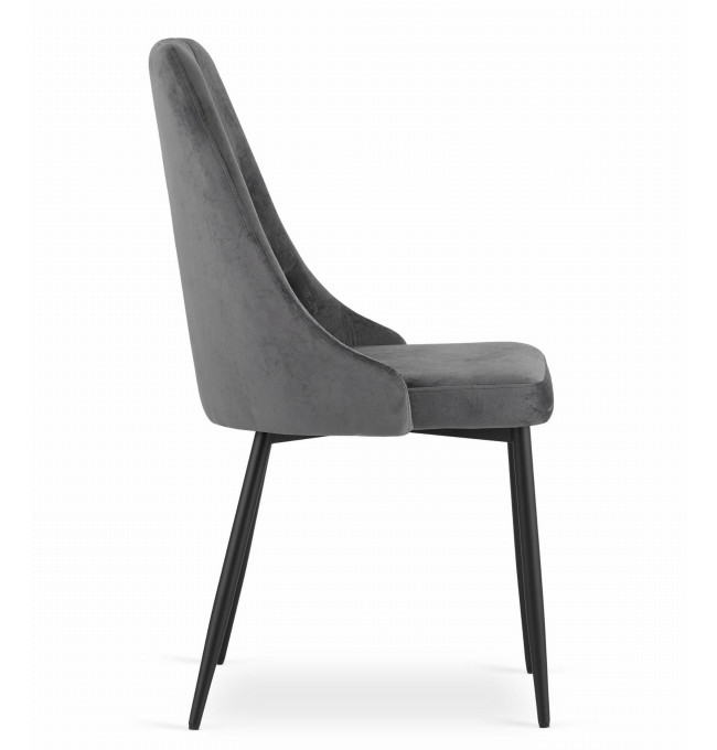 Set tří jídelních židlí IMOLA tmavěšedé (černé nohy) (3ks)