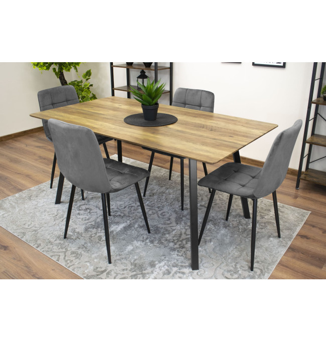 Set jídelních židlí KARA tmavě šedé (4ks)