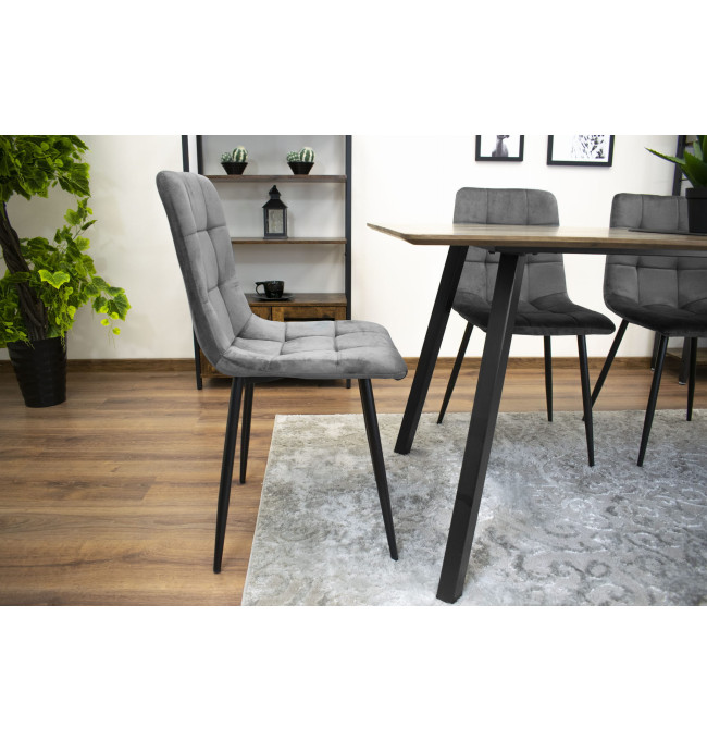 Set jídelních židlí KARA tmavě šedé (4ks)