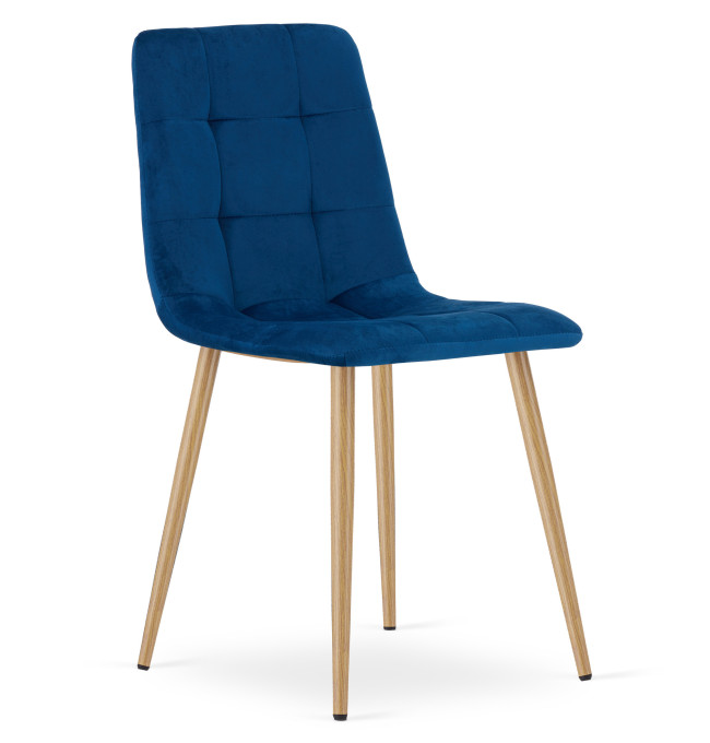 Jídelní židle KARA sametová, granátová / hnědé nohy