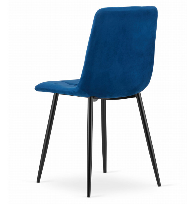 Jídelní židle KARA samet - granátová (černé nohy)