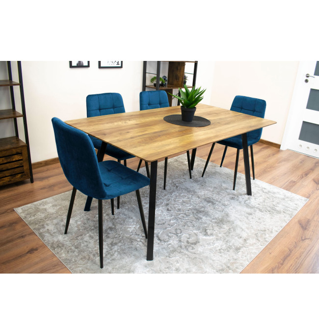 Jídelní židle KARA samet - granátová (černé nohy)