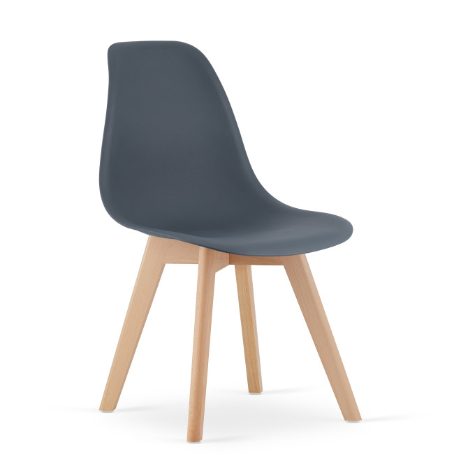 Jídelní židle KITO - břidlicová (hnědé nohy)