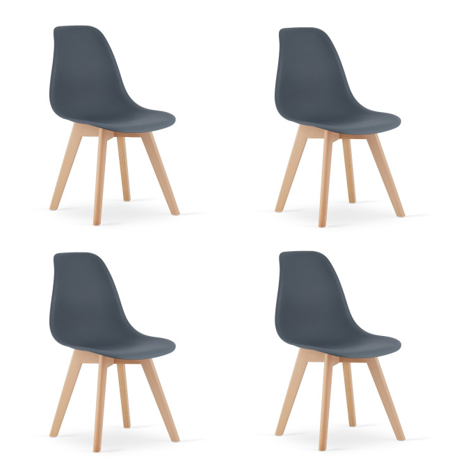 Set čtyř jídelních židlí KITO břidlicový (4 ks)