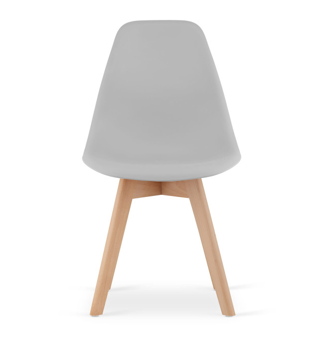 Set tří jídelních židlí KITO šedé (hnědé nohy) (3ks)